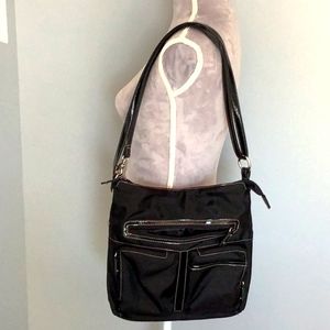 Multi-Sac black nylon convertible crossbody bag
